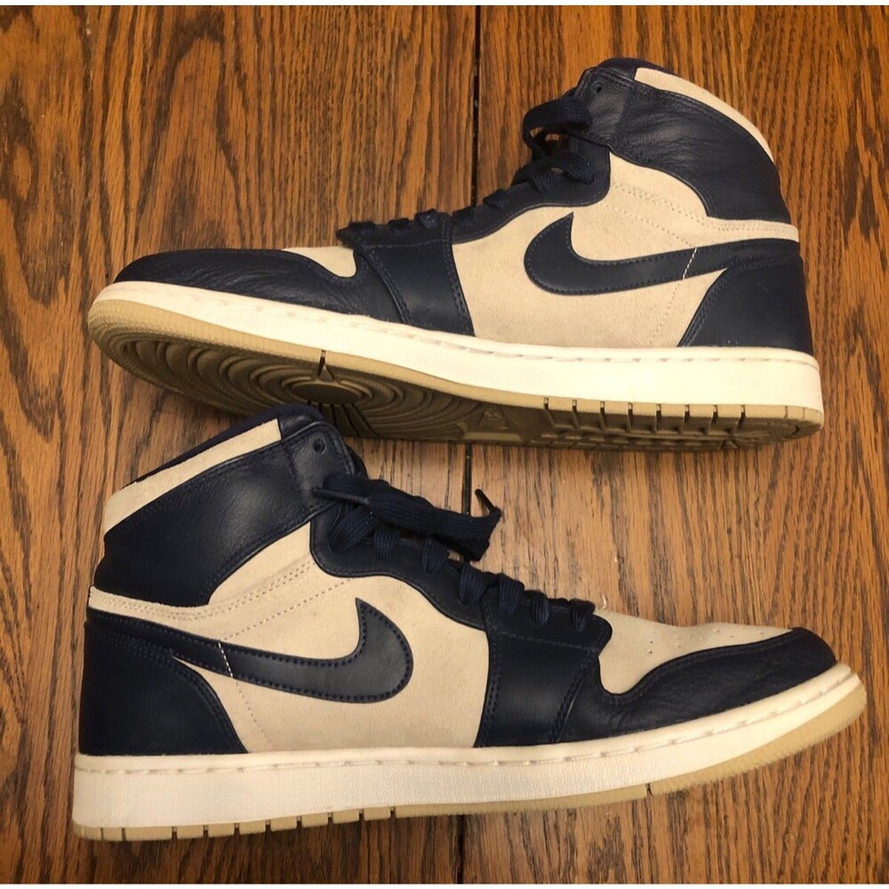 Jordan 1 Retro Midnight Navy Cream 12W/10.5M - Picture 2 of 5